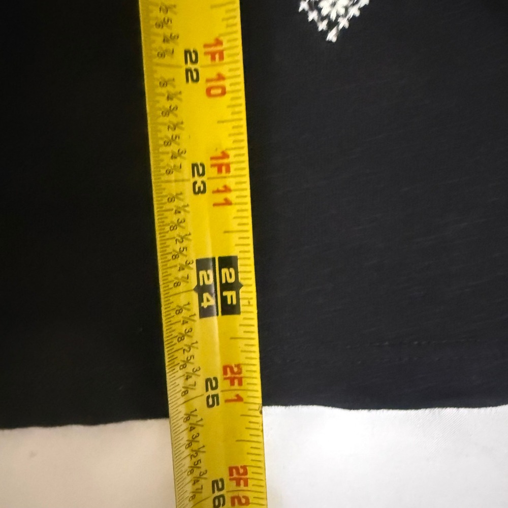 Talbots‎ Black Cotton Embroidered Boho Split Neck Tie Top Medium IN3048 - Picture 9 of 9